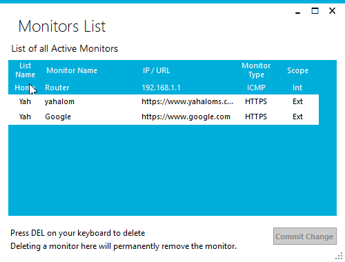 MonitorsList